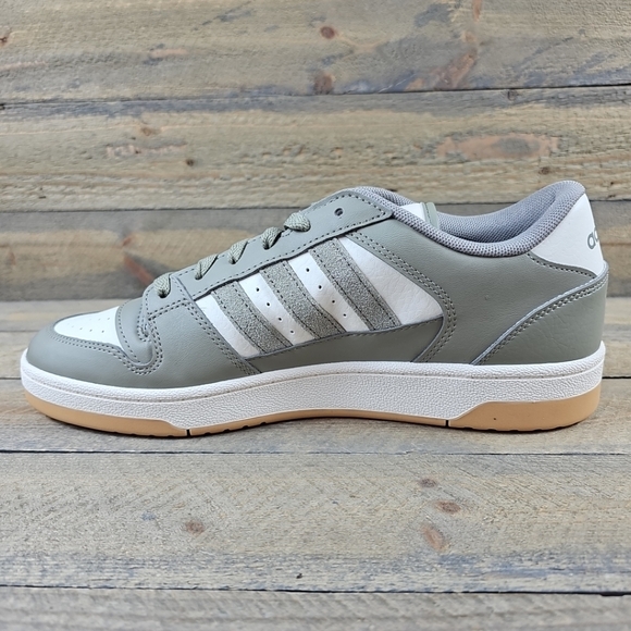 Adidas Men's Break Start Sportswear Athletic Shoes Green Pebble Chalk White - Picture 7 of 10